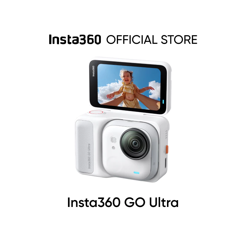 Insta360 GO Ultra - Tiny Hands-Free 4K Cam, Lightweight & Portable, Low Light Excellence, Mount Anywhere, FlowState Stabilization