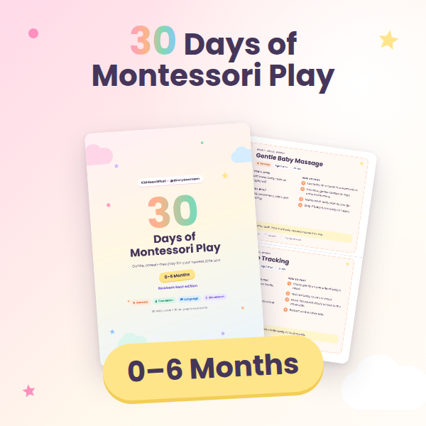 30 Days of Montessori Play: Newborn Nest (0–6 Months)