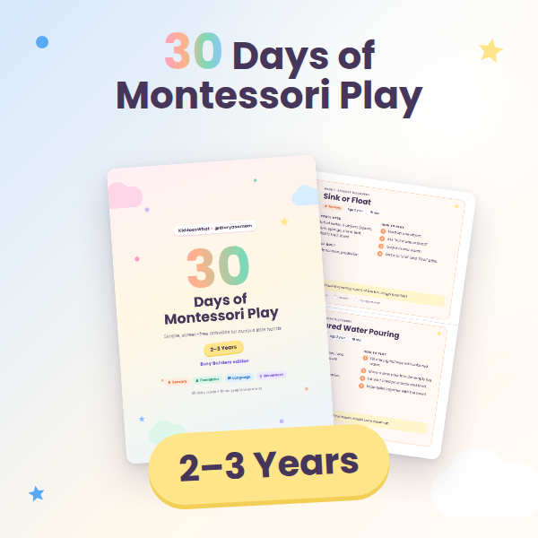 30 Days of Montessori Play: Busy Builders (2–3 Years)