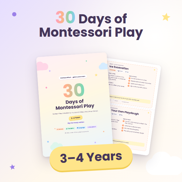 30 Days of Montessori Play: Big Kid Ready (3–4 Years)
